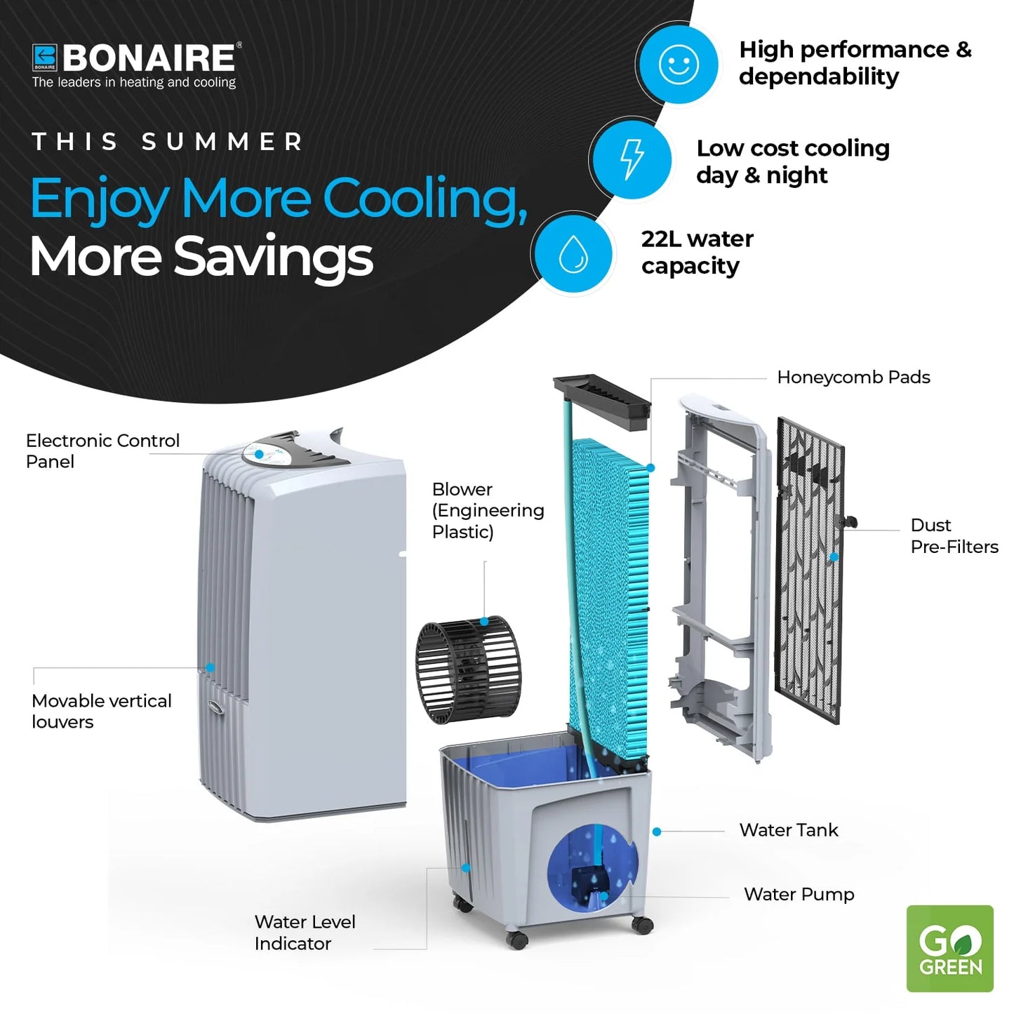 Bonaire Portable Air Cooler Diet 22i (22L)